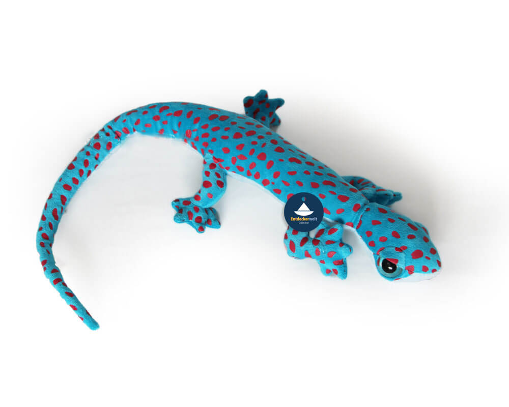 Kuscheltier, Plüschtier Länge ca. 60 cm Stofftier Gecko Gelbkopf Taggecko 