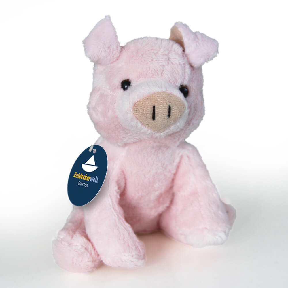 Stofftier Schwein sitzend (ca. 11 cm)