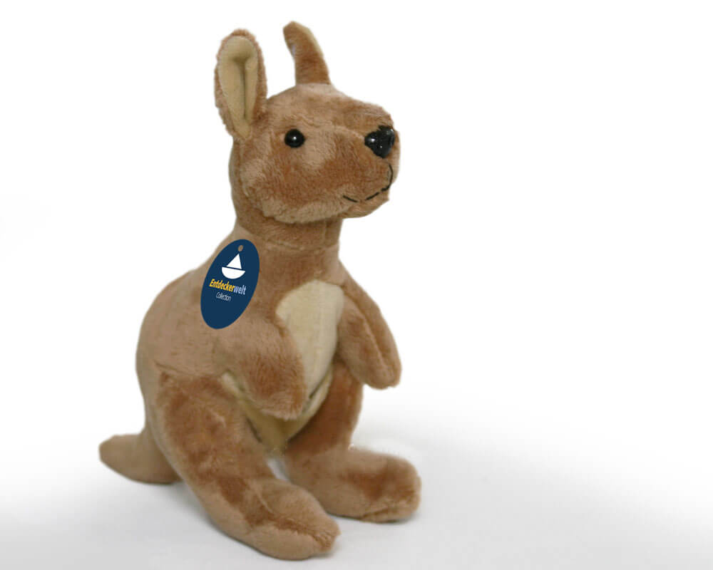 Stofftier Känguru mit Beutel (ca. 18 cm)